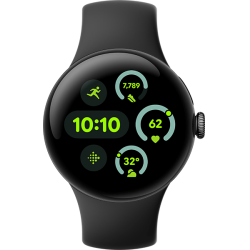 Google Pixel Watch 3 LTE 41mm Matte Black mit Armband Obsidian